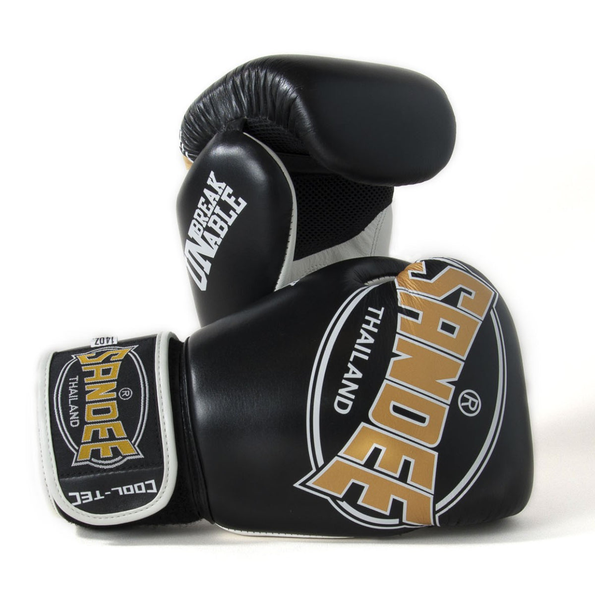 Sandee Cool-Tec 3-Tone Boxing Gloves Black/Gold/White