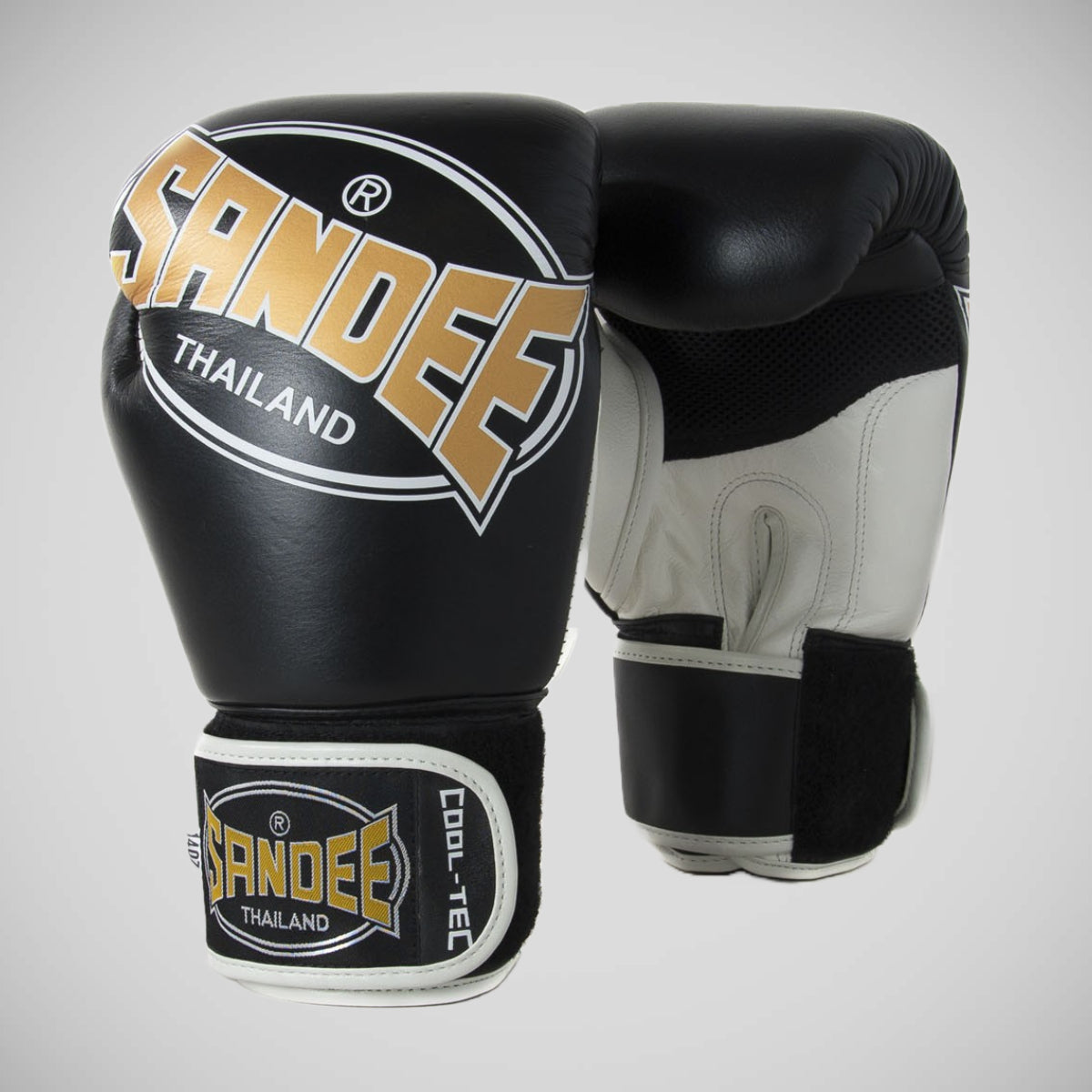 Sandee Cool-Tec 3-Tone Boxing Gloves Black/Gold/White