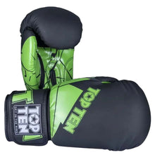 Black/Green Top Ten The Splitter Boxing Gloves