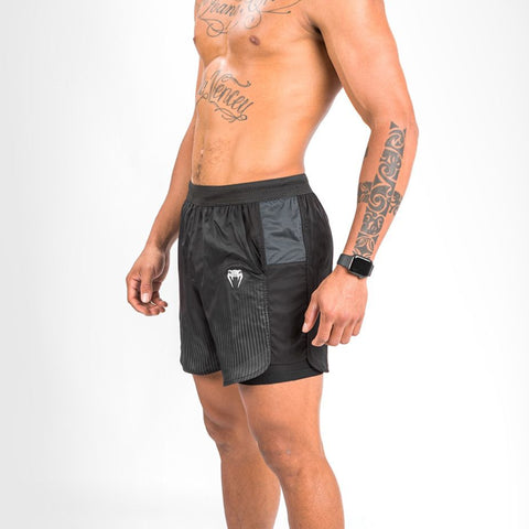 Black/Grey Venum Biomecha 2-In-1 Training Shorts