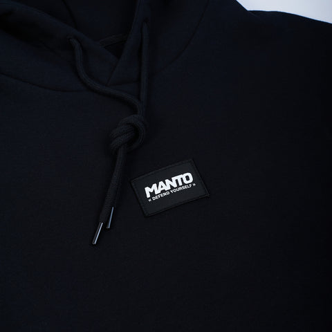 Black Manto Label Oversize Hoodie