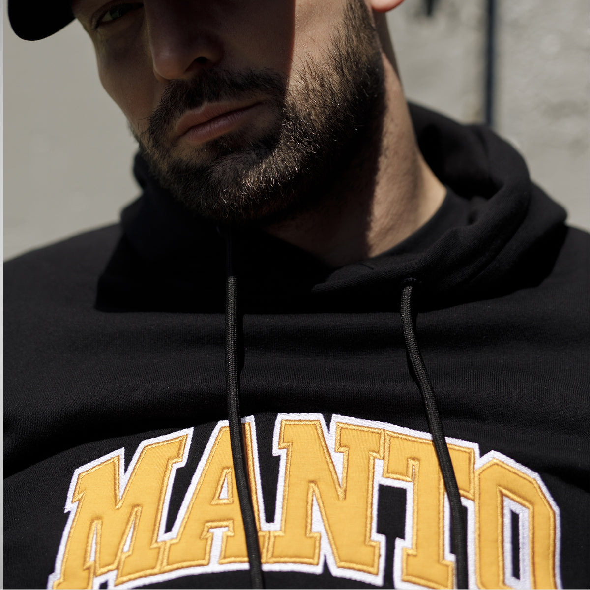 Black Manto Varsity Hoodie   