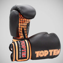 Black/Orange Top Ten Fight Boxing Gloves