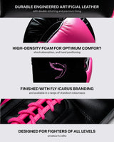 Fly Superlace Pro X 2 Boxing Gloves Black/Pink