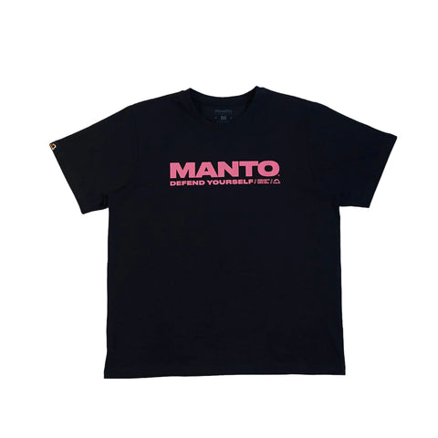 Black/Pink Manto Defend Oversize T-Shirt
