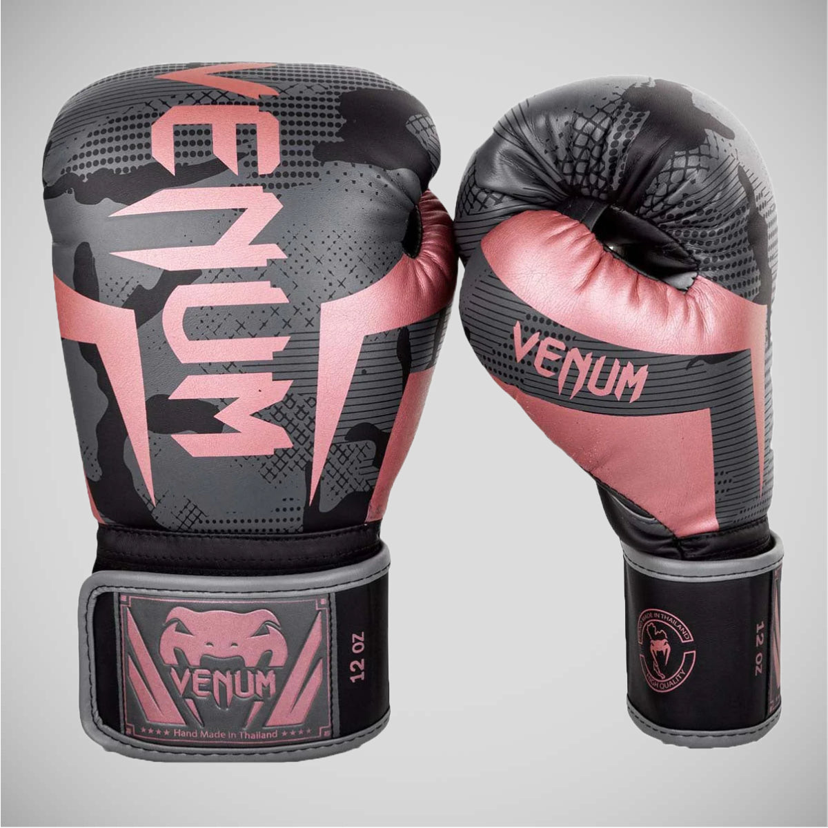 Venum Elite Boxing Gloves Black/Pink from Made4Fighters