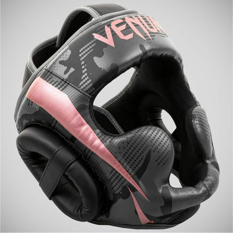 Black/Pink Venum Elite Head Guard   