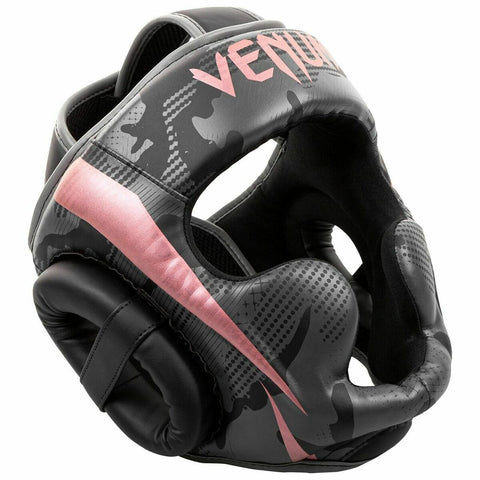 Black/Pink Venum Elite Head Guard
