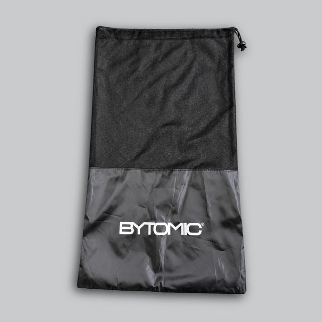Bytomic Drawstring Equipment Bag Black/Red Flat Lay Front