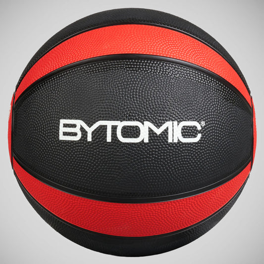 Black/Red Bytomic 6kg Rubber Medicine Ball