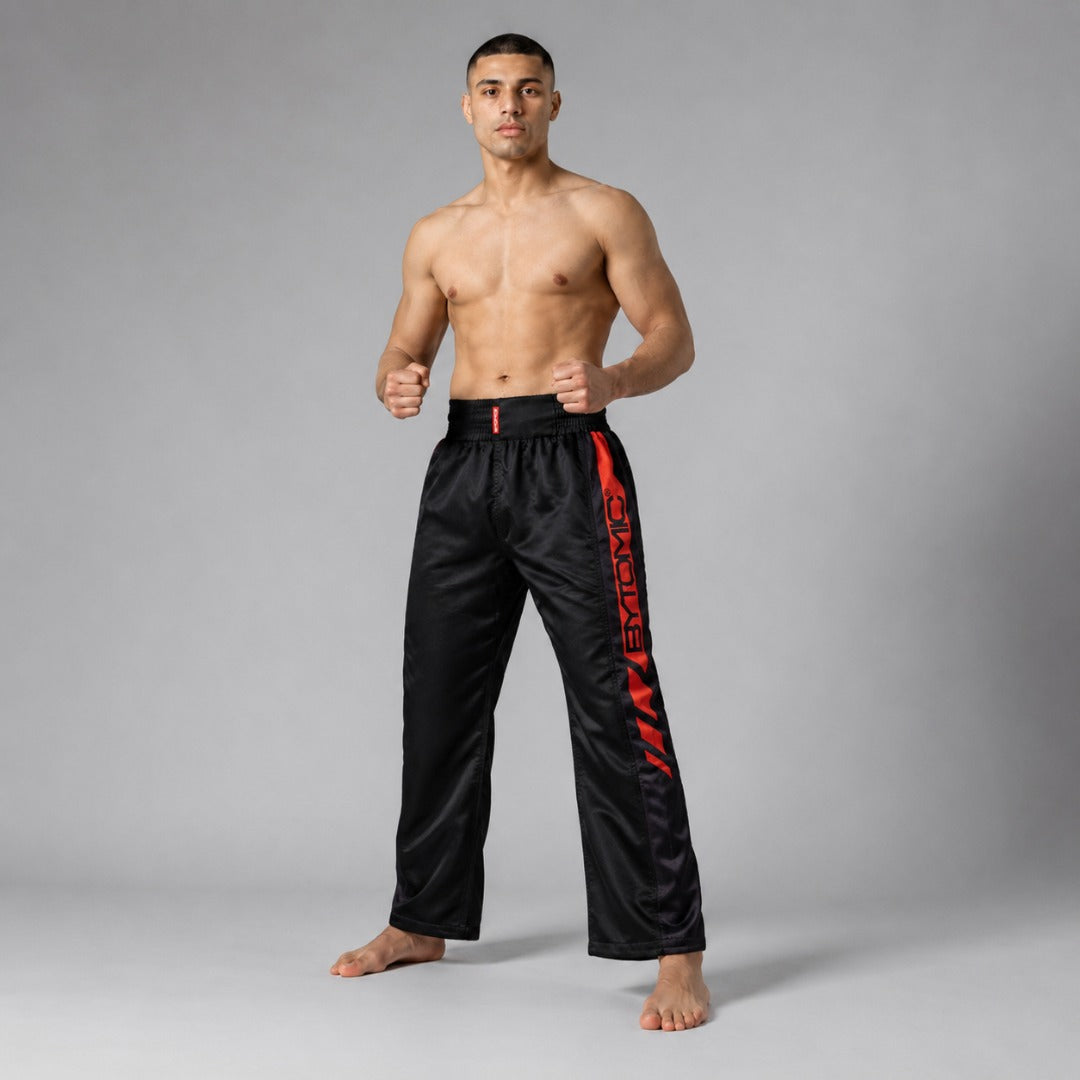 Bytomic Red Label Mesh Kickboxing παντελόνι μαύρο/κόκκινο
