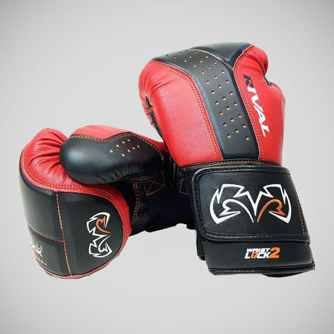 Black/Red Rival RB10 Intelli-shock Bag Gloves