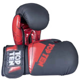 Black/Red Top Ten The Splitter Boxing Gloves