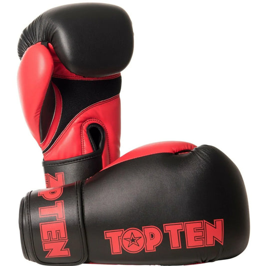 Black/Red Top Ten XLP Boxing Gloves