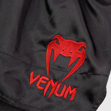 Black/Red Venum Classic Muay Thai Shorts