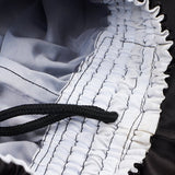 Manto Muay Thai dual muay thai short preto/prata