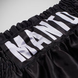 Manto Muay Thai dual muay thai short preto/prata