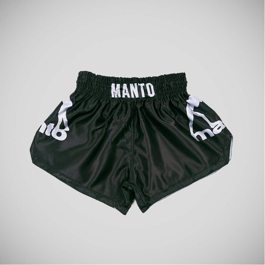 Black/Silver Manto Muay Thai Dual Muay Thai Shorts