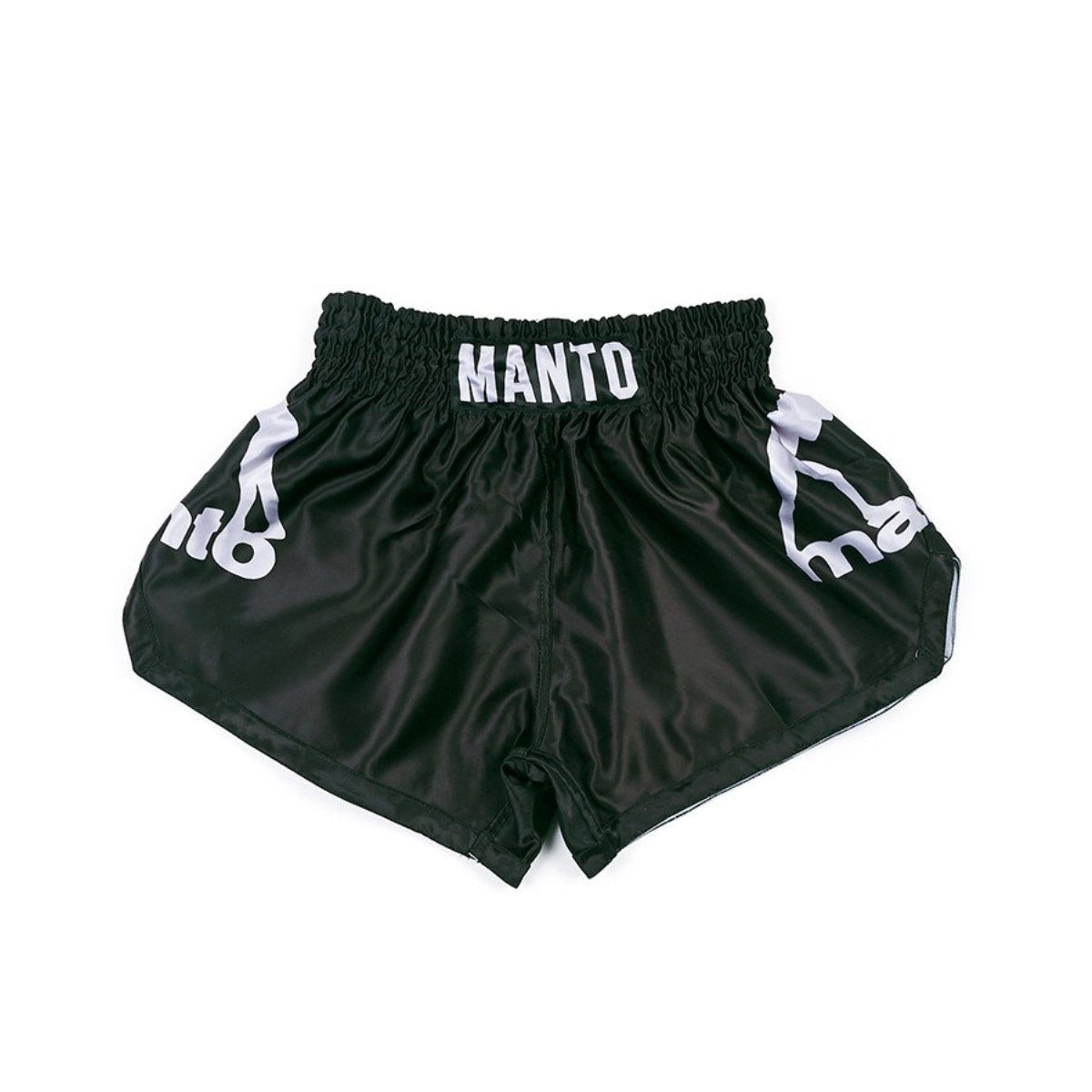 Manto Muay Thai dual muay thai short preto/prata