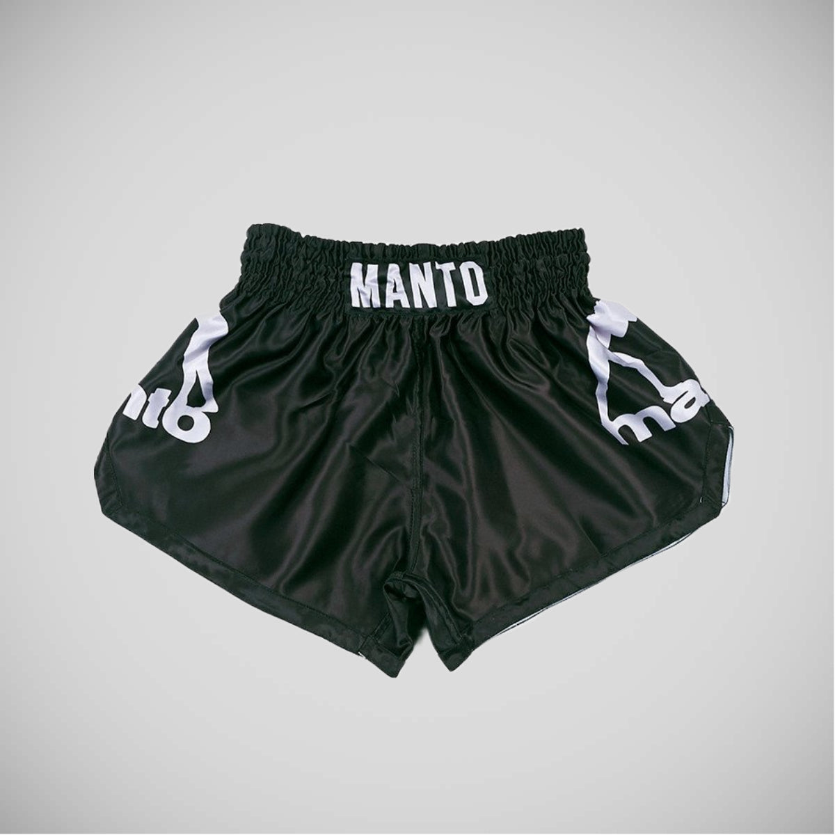 Manto Muay Thai dual muay thai short preto/prata