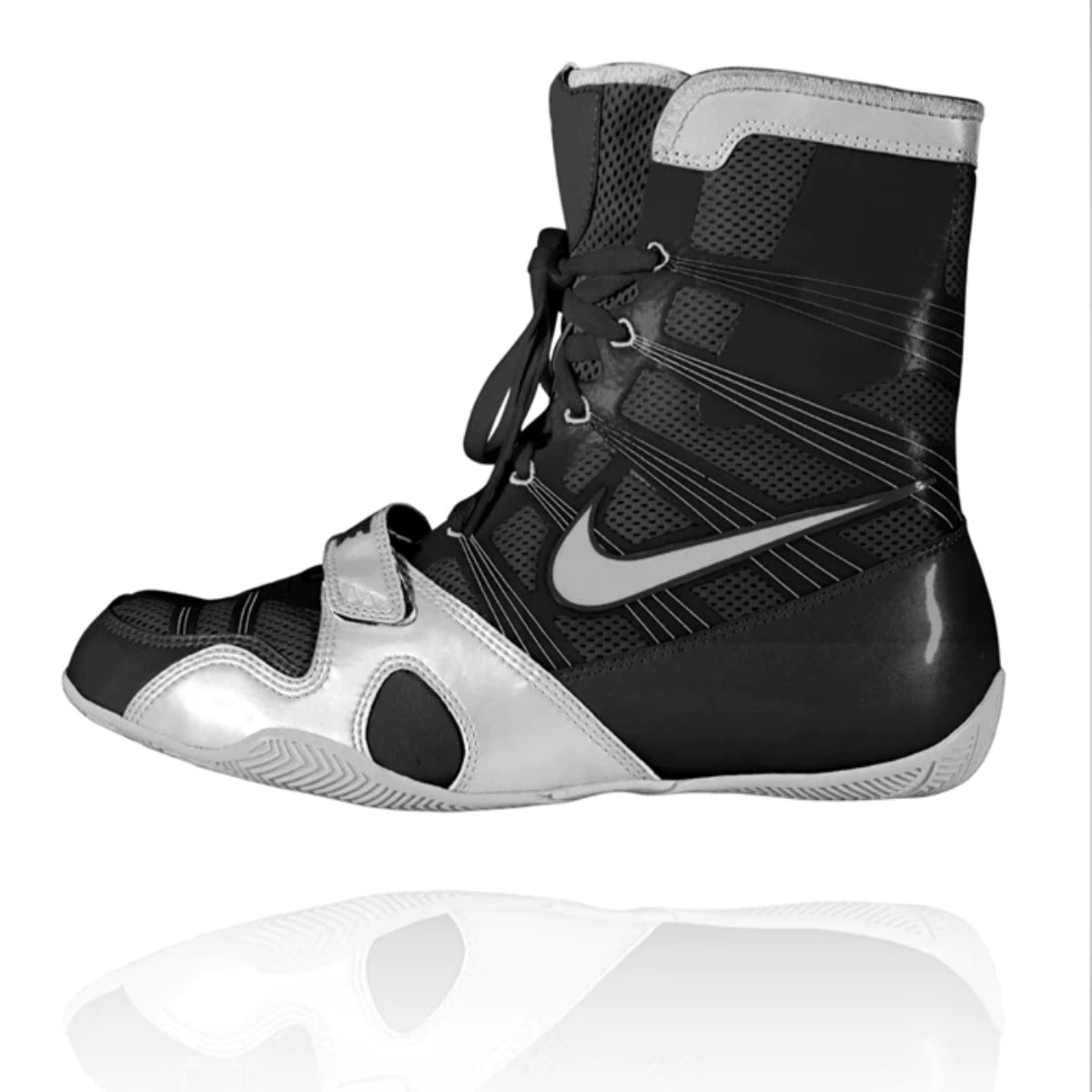 Nike Hyper KO Boxing Boots Black/Silver from Made4Fighters