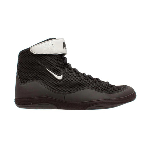 Black/Silver Nike Inflict 3 Wrestling Boots