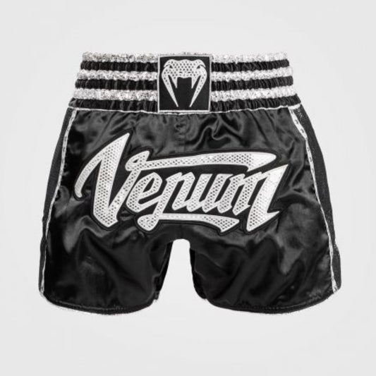 Black/Silver Venum Absolute 2.0 Muay Thai Shorts