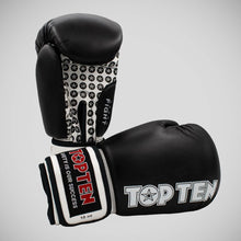 Black Top Ten Fight Boxing Gloves