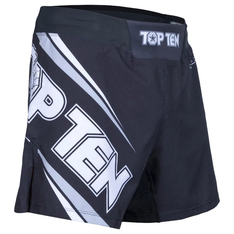Black Top Ten Fight Team MMA Shorts