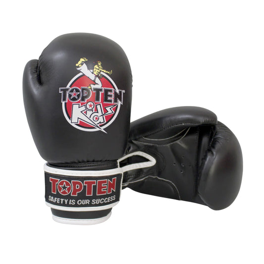 Black Top Ten Kids Boxing Gloves 8oz