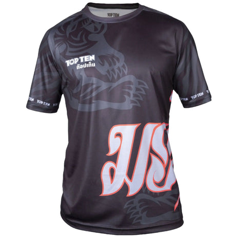 トップ10のパッチアリーTシャツブラック