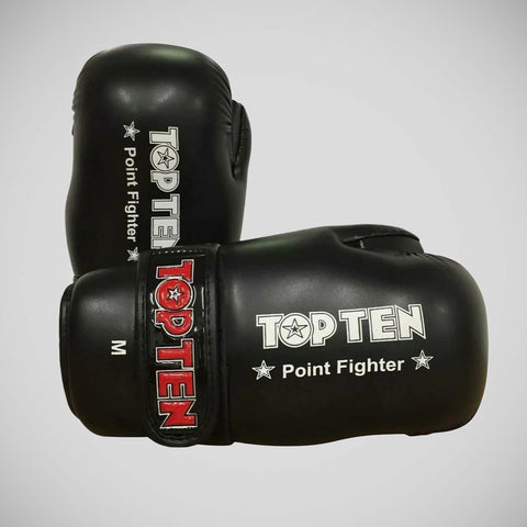 Black Top Ten Pointfighter Gloves