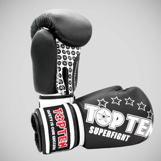 Black Top Ten Superfight Boxing Gloves