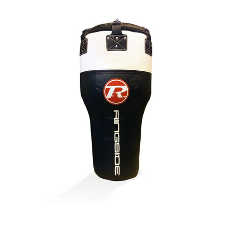 Black/White Ringside Synthetic Leather Angle Punch Bag