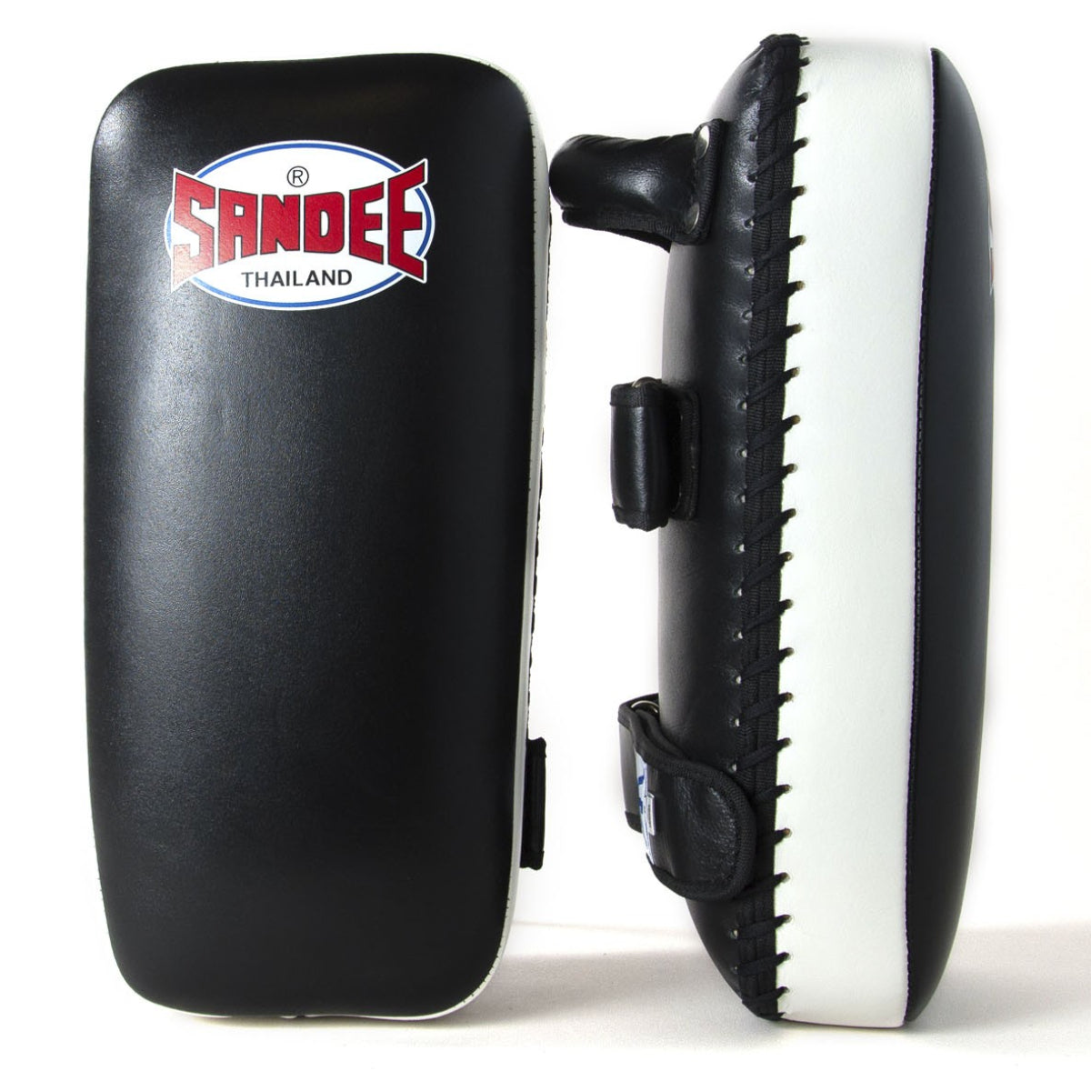 Sandee Extra Thick Flat Thai Kick Pads Black/White