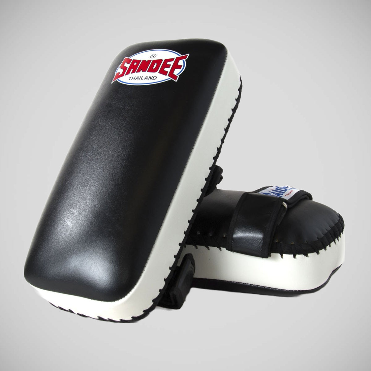 Sandee Extra Thick Flat Thai Kick Pads Black/White