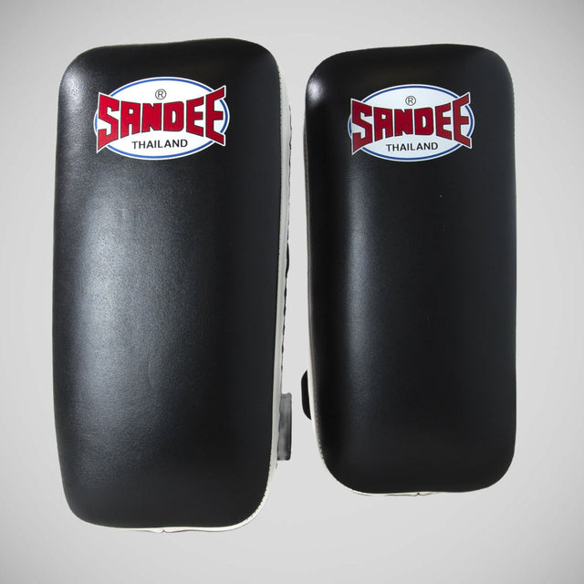 Sandee Extra Thick Flat Thai Kick Pads Black/White