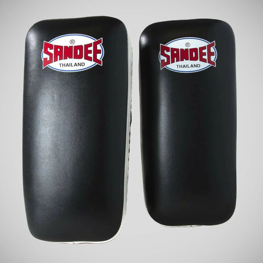 Black/White Sandee Leather Authentic Large Flat Thai Pads