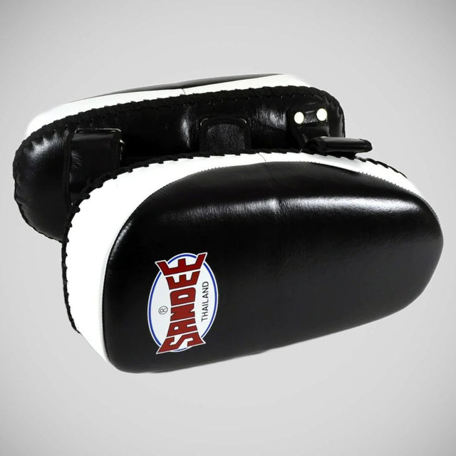 Sandee Leather Curved Thai Pads Black/White