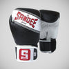 Sandee Sport Hook and Loop Fixation Gants de boxe à 2 tons noirs / blancs