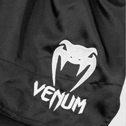 Black/White Venum Classic Muay Thai Shorts