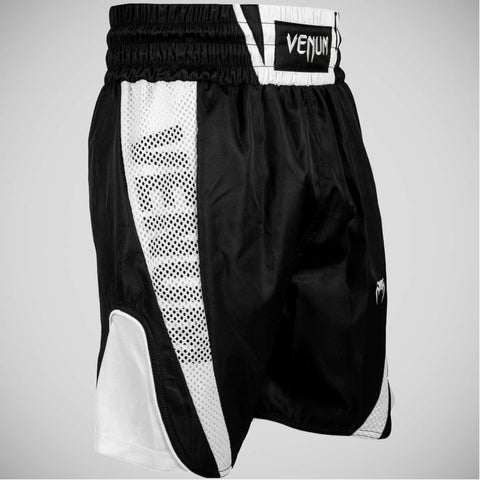 Black/White Venum Elite Boxing Shorts