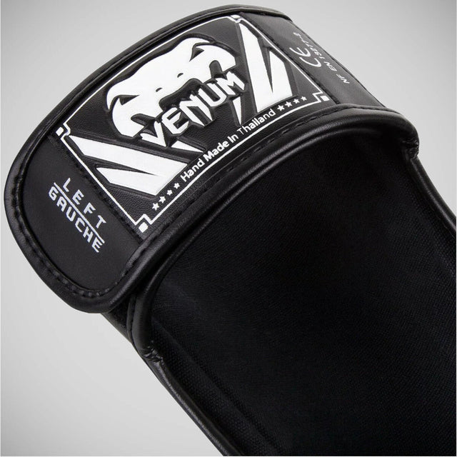 Venum Elite Shin Guards Black/White