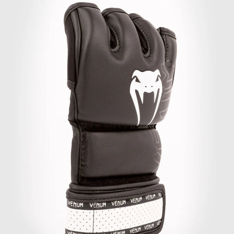 Black/White Venum Impact 2.0 MMA Gloves