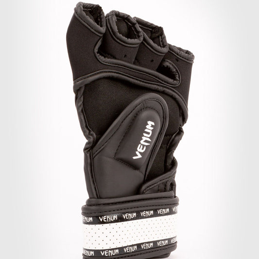 Black/White Venum Impact 2.0 MMA Gloves