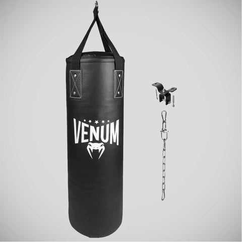 Black/White Venum Origins Heavy Punch Bag Kit
