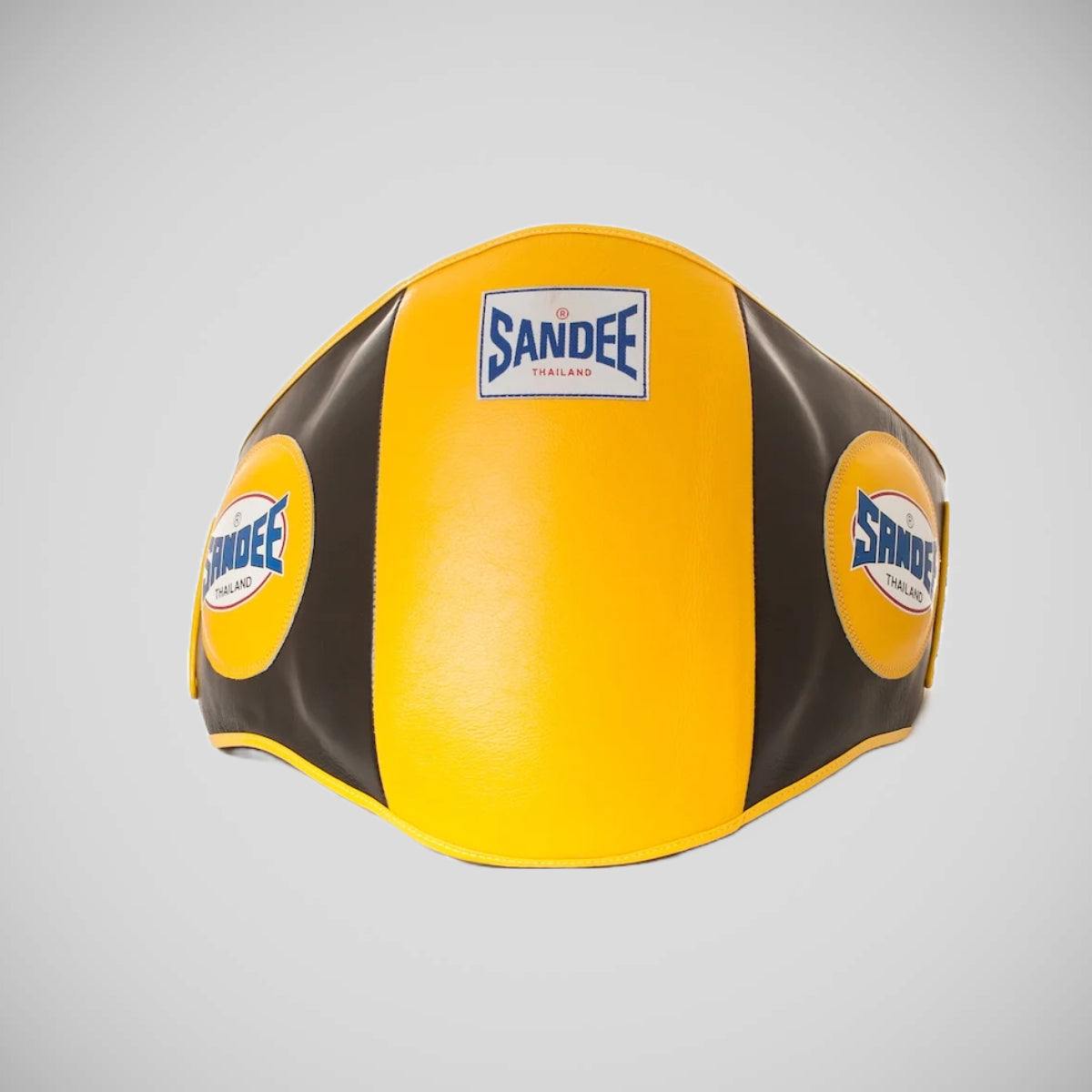 Black/Yellow Sandee Leather Authentic Belly Pad   