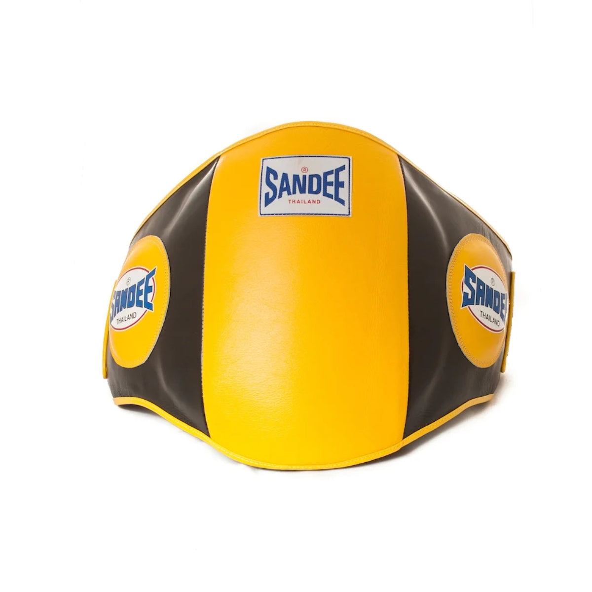 Black/Yellow Sandee Leather Authentic Belly Pad   