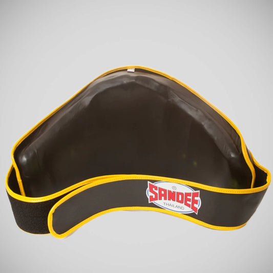 Black/Yellow Sandee Leather Authentic Belly Pad