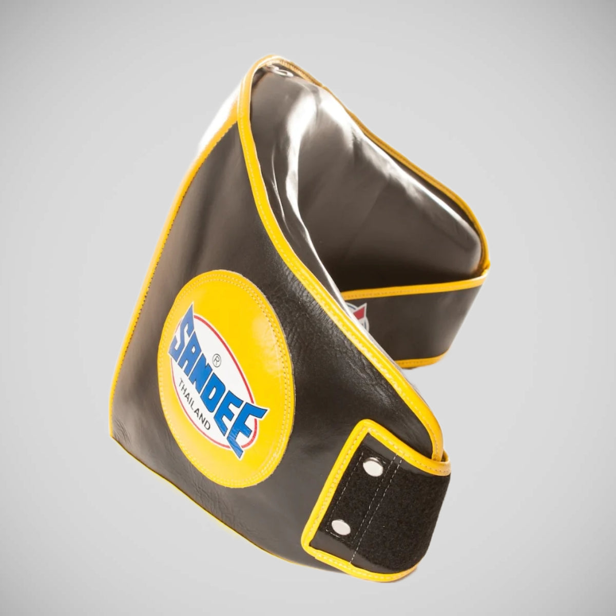Black/Yellow Sandee Leather Authentic Belly Pad   